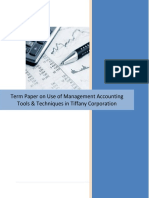 Cost and Management Accounting Practice in a Company