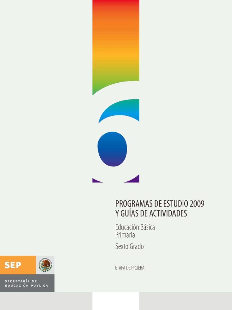 Programa 2009 - 6to Grado SEP | PDF | Educación primaria | Plan de estudios