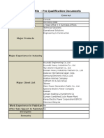 Company Profile - Pre Qualification Documents: Emersul Origin Standards Facilities Details