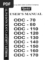 ajanta odc 130 time setting