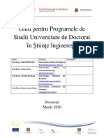 Ghid Pentru Programele de Studii Universitare de Doctorat În Ştiinţe Inginereşti