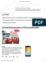 LG F60 Caracteristicas y Especificaciones
