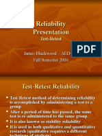 Reliability Validity Blackwood