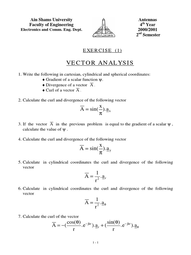 Antenna Excercises(00)  Antenna (Radio)  Divergence