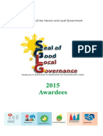 2015 DILG Seal of Good Local Governance Awardees