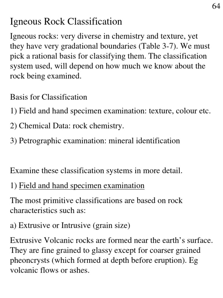 Rock Classification | PDF | Igneous Rock | Basalt