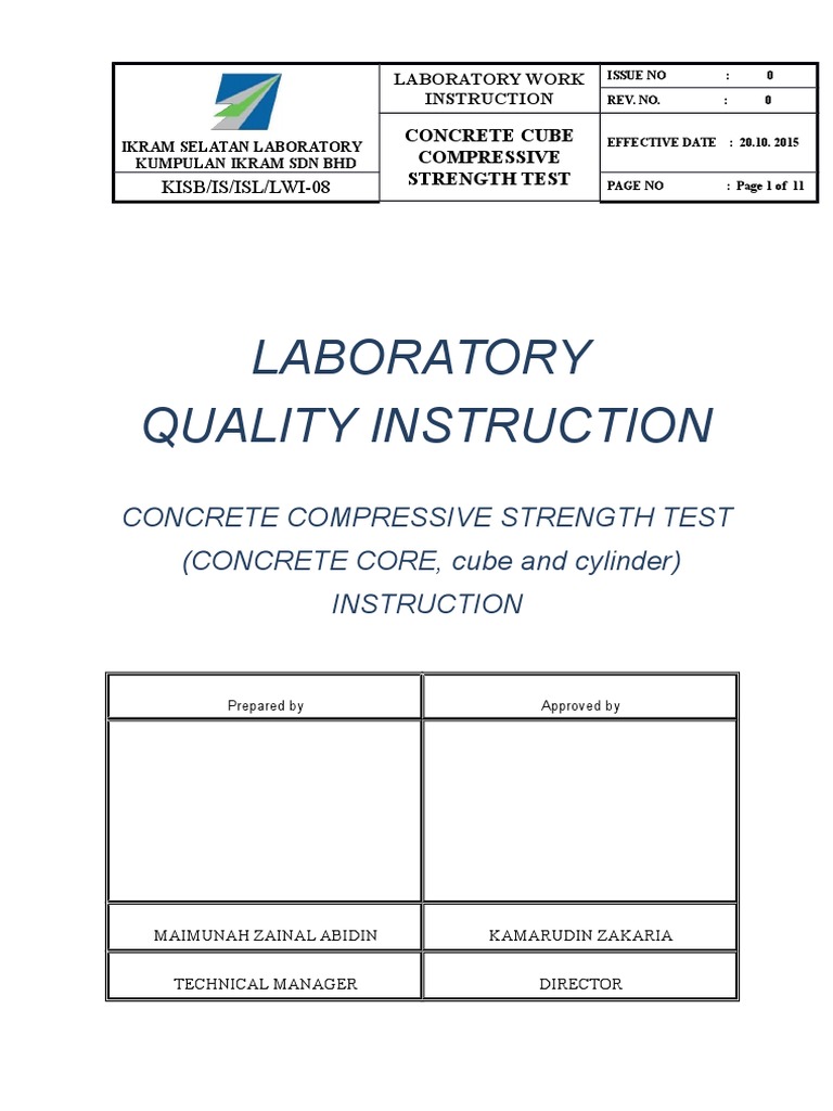 Wi - 08 Concrete Compression Test | PDF | Strength Of Materials | Concrete