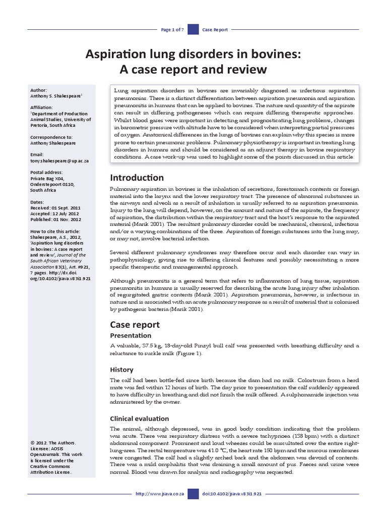 Case Report Lung Respiratory System