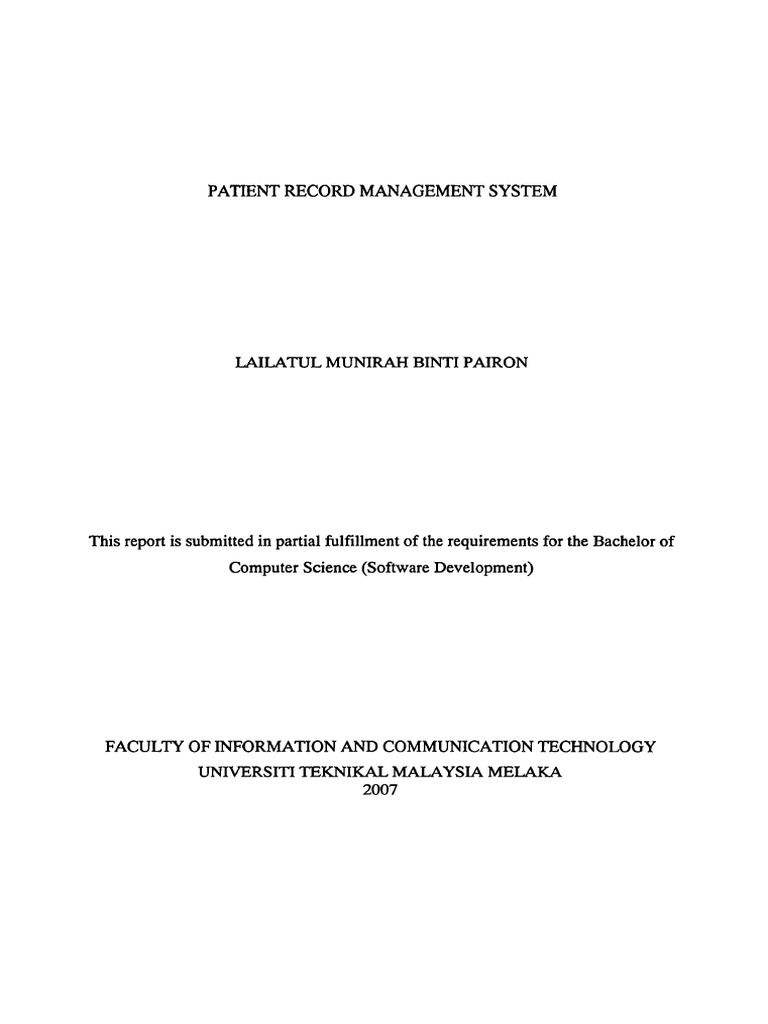 Patient Record Management System PDF PDF Software Testing