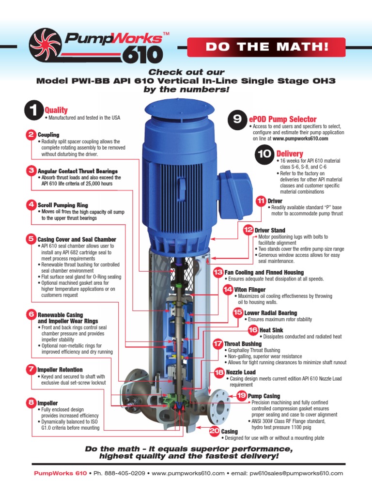 Pw610 Pwi BB | PDF | Bearing (Mechanical) | Pump