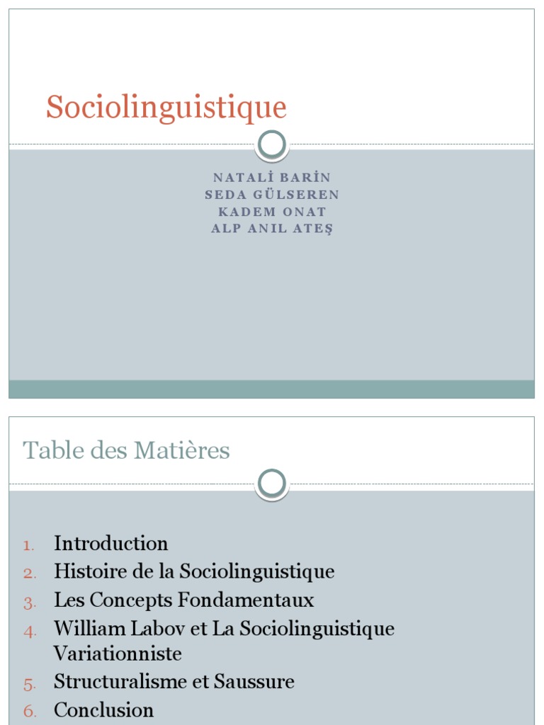 Labov et la Sociolinguistique Moderne | PDF | Dialecte | Linguistique
