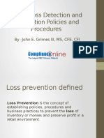Retail Loss Detection and Prevention - Policies and Procedures