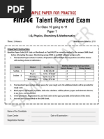 Download FTRE Sample Paper Class 10 to 11 Paper 1 by jk SN293778245 doc pdf
