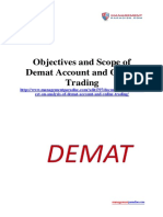 Objectives and Scope of Demat Account and Online Trading