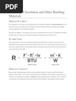 Insulation R-Values for Building Materials | PDF | Framing ...