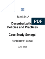 Decentralization in Senegal