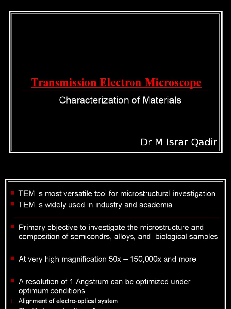 Transmission Electron Microscope | PDF