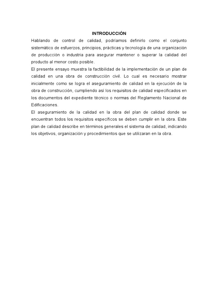 Control de Calidad en Obras Civiles | Descargar gratis PDF | Gestión de ...