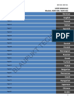 USER MANUAL Models: Blaupunkt BDR - 500 / BDR - 501