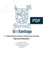 Variable Aleatoria Discreta y Distribuciones Continuas - Ejercicios Resueltos