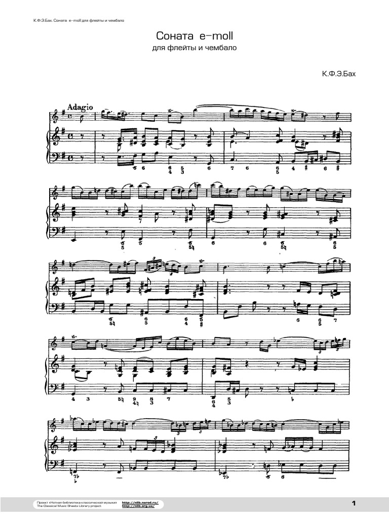 Bach CPE Flute Sonata 2 e | PDF | Social Science