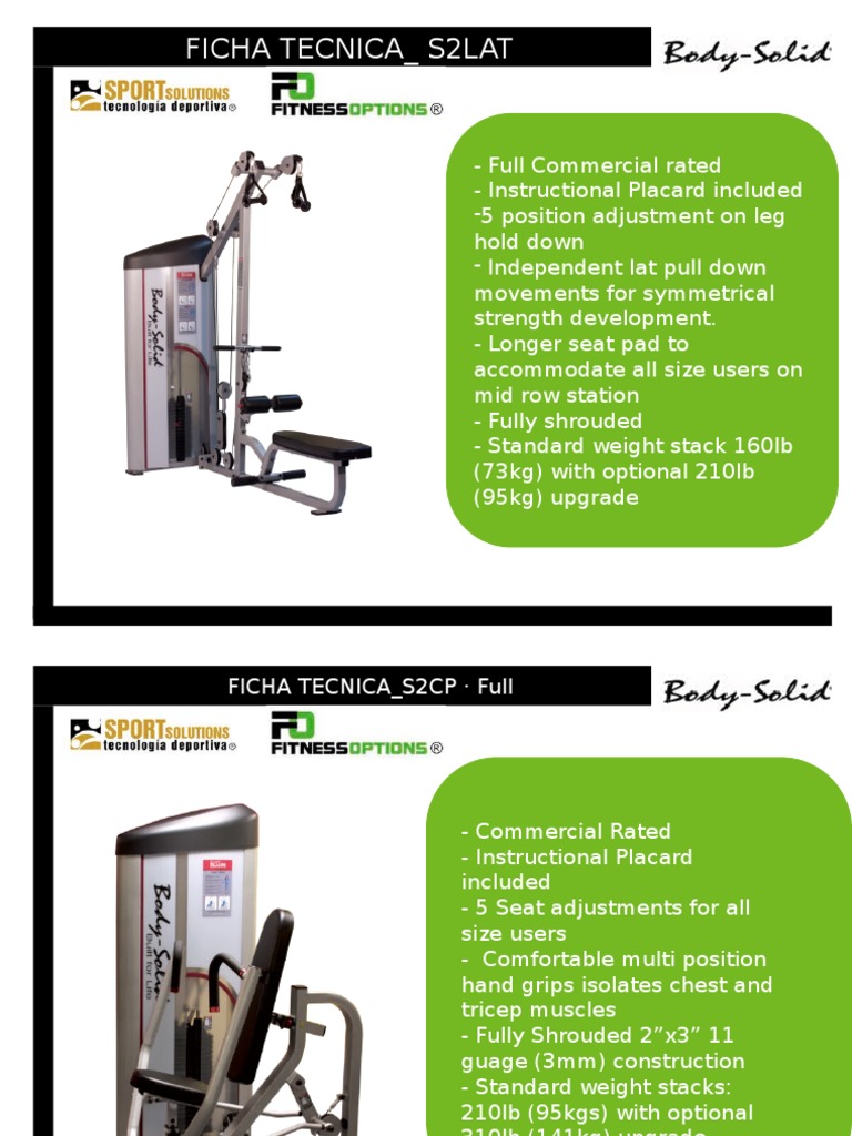 Commercial Fitness Equipment Specs | PDF | Home & Garden | Technology ...