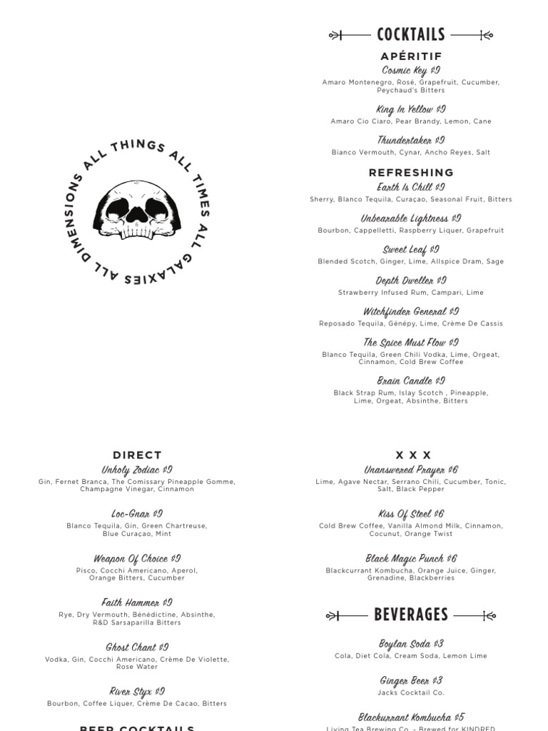 KINDRED Menu Foods Food & Wine