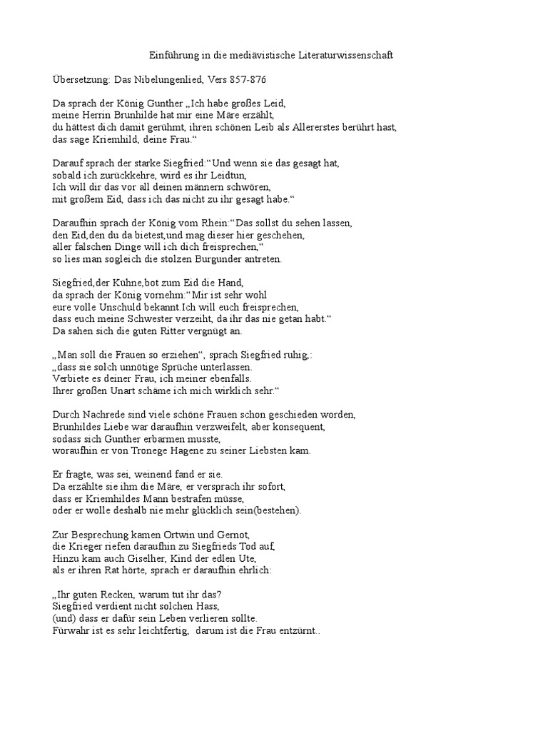 Übersetzung Nibelungenlied AHD-NHD