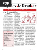 Download The Dyslexic Reader 2003 - Issue 31 by Davis Dyslexia Association International SN2938102 doc pdf