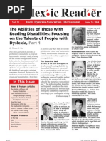Download The Dyslexic Reader 2004 - Issue 35 by Davis Dyslexia Association International SN2938107 doc pdf
