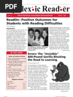 Download The Dyslexic Reader 2007 - Issue 44 by Davis Dyslexia Association International SN2938142 doc pdf