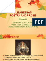 Elizabethan Poetry and Prose