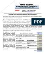 News Release: Riverside Police Department Releases 2015 Grant Report