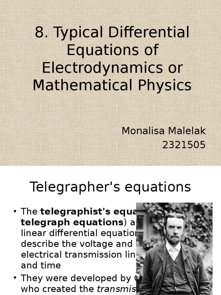 Typical Differential Equation Mechanics Physics & Mathematics