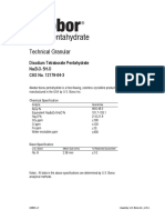 Borax Pentahydrate Technical Specification