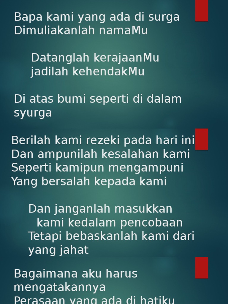 Bapa Kami Yang Ada Di Surga Pdf