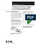 Energy Savings in Pumps Through VFD
