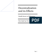 Health Decentralization and Its Effects in Philippines