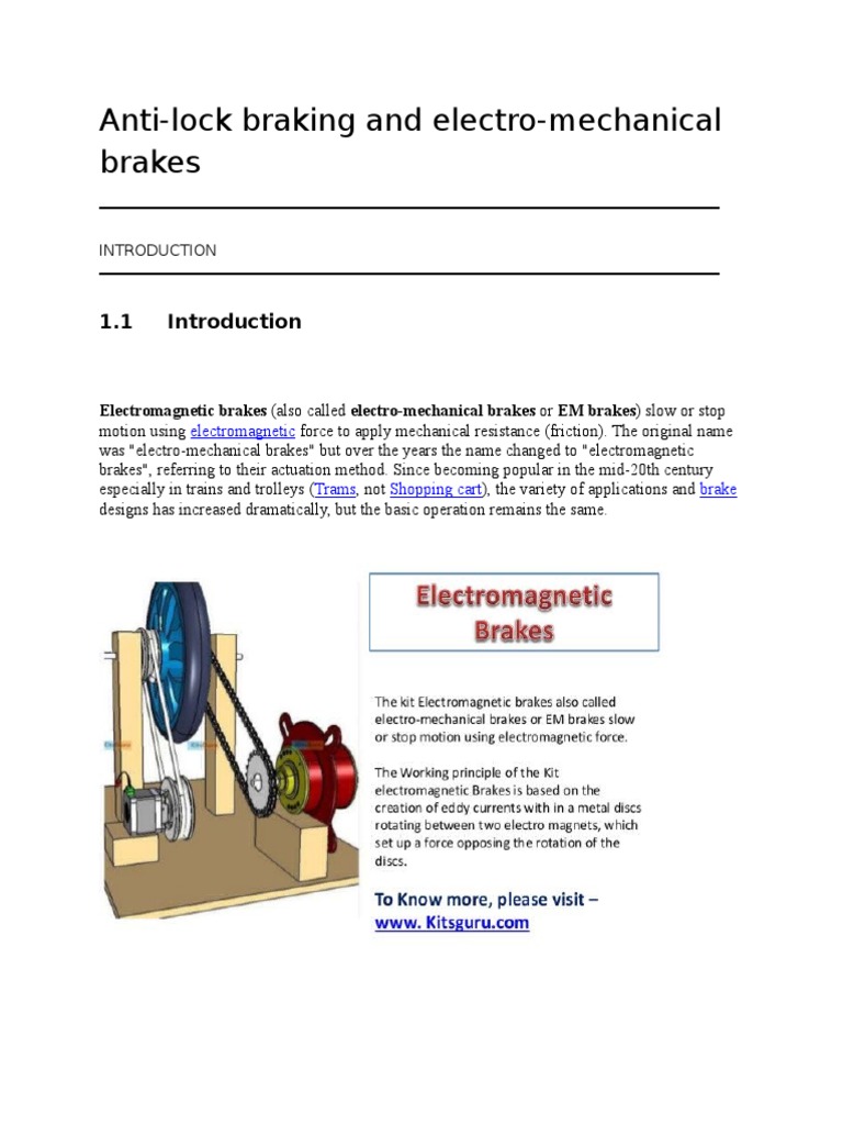 Brake Anti Lock Braking System Field