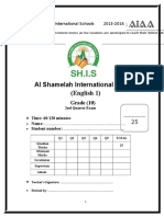 Mid-Term Exam English 1 Grade 10 (Answer Key)