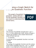 Drawing a Graph Sketch for a Simple Quadratic Function