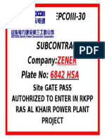 Sepcoiii Vehicle Gate Pass - Hilux