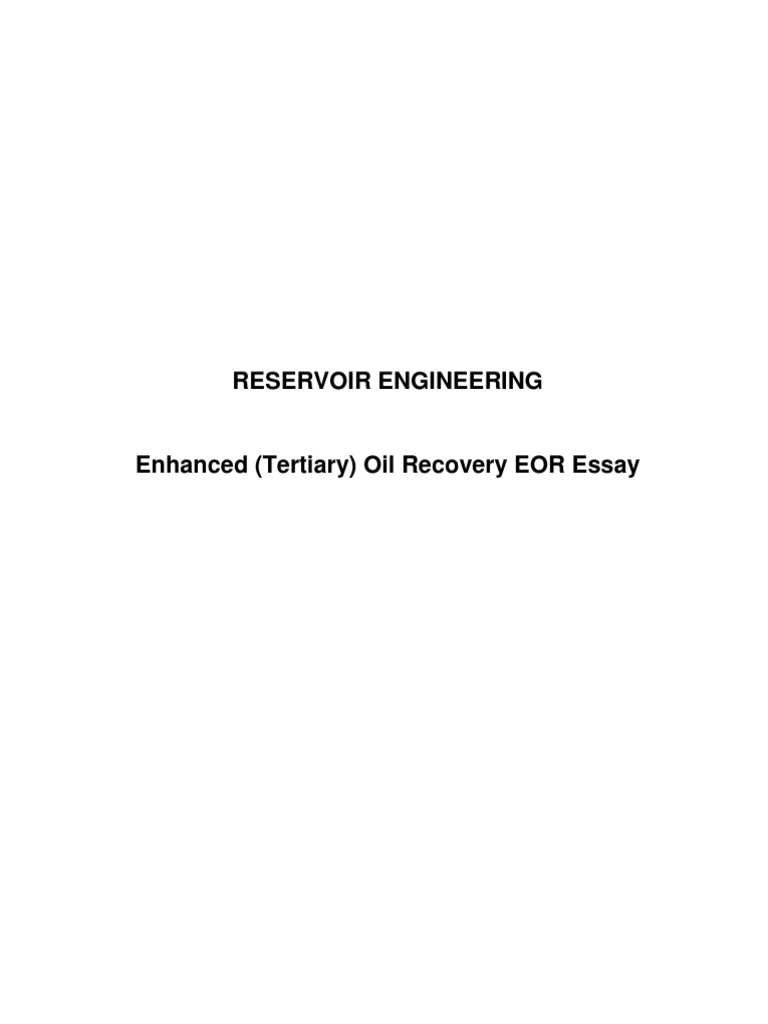 Overview of Enhanced Oil Recovery EOR | PDF | Enhanced Oil Recovery ...