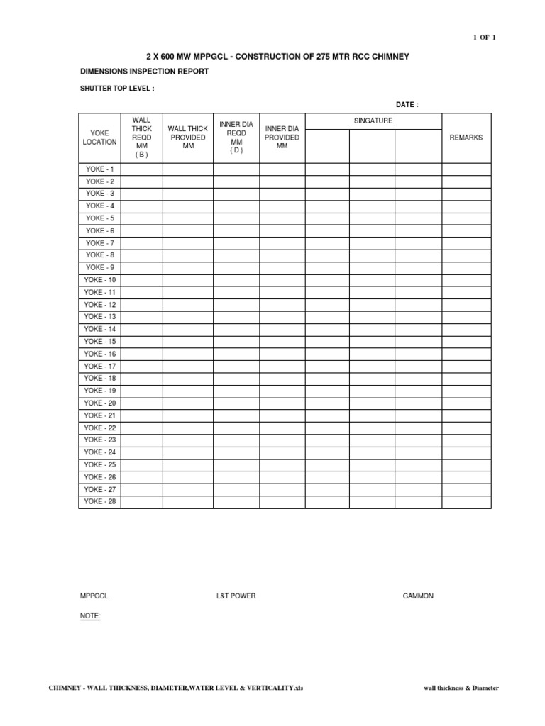 Chimney Inspection Report Template | PDF | Building Engineering ...