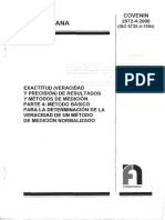 Iso 5725-4 Exactitud Veracidad y Precisión de Resultados y Métodos de Medición Parte 4 Método Básico para La Determinación de La Veracidad de Un Método de Medición Normalizado