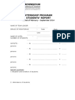 Internship Program Students' Report: Period of February - September 2014