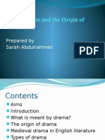 The Elements and The Origin of Drama: Prepared by Sarah Abdulrahman