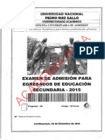 Examen de Admision para 5 2015 PDF