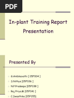 In-Plant Training Report Presentation