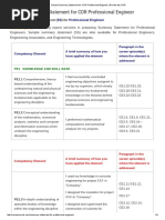 Sample Summary Statement For CDR Professional Engineer - Review My CDR